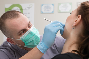 dentist in the office.