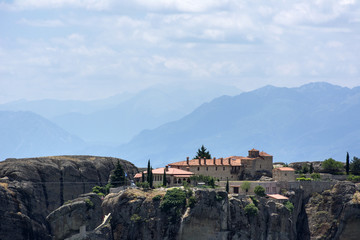 Fototapeta na wymiar monastery in the mountains, Meteora, Greece