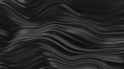 Abstract black rubber waves