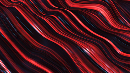 abstract red neon wave line filed