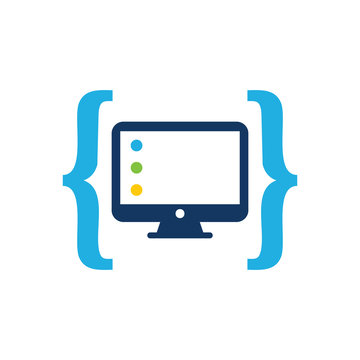 Computer Code Logo Icon Design