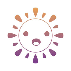 Kawaii sun icon