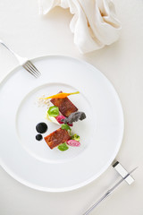 Exquisite dish, creative restaurant meal concept, haute couture food