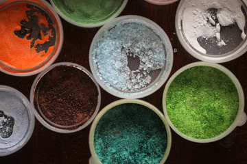 Materials and tools for creativity, enamel
