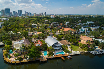 Fototapeta na wymiar Luxury Fort Lauderdale mansions on the water