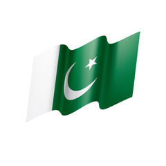 Pakistan flag, vector illustration