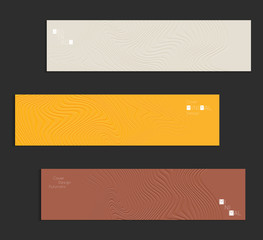 Minimal banner templates with marble striped texture