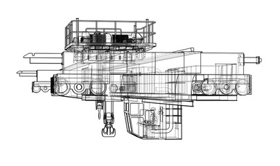 Overhead crane sketch