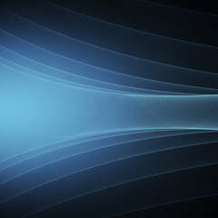 Blue Abstract Glowing Background With Curved Lines