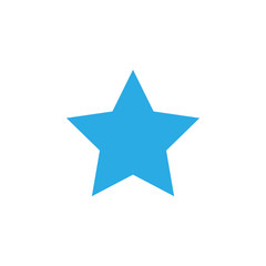 Star icon. Vector illustration, flat design.