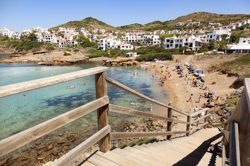 Naklejka premium Fornells beach