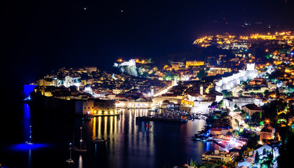 Fototapeta premium Stunning panorama of Dubrovnik with old town and Adriatic sea,Dalmatia,Croatia,Europe