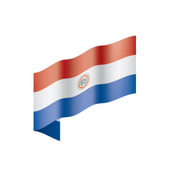 Fototapeta premium Paraguay flag, vector illustration