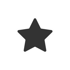Star icon. Vector illustration, flat design.