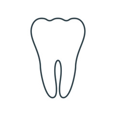 Obraz premium Tooth icon. Flat vector cartoon illustration. Objects isolated on white background.