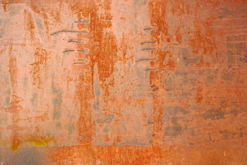 Obraz na płótnie Canvas old rusty metal wall background texture 