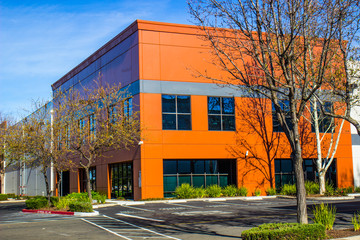 Colorful Two Story Orange Office Building