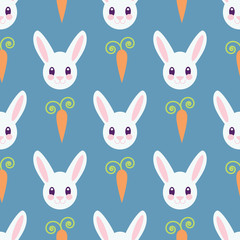 Blue Easter seamless pattern