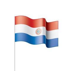 Paraguay flag, vector illustration