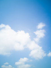 Blue sky with cloud in the morning.
