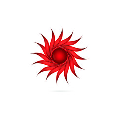 sun geometry abstract logo