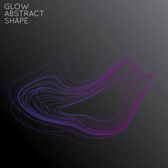 Abstract tangled threads shape