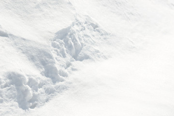 Fresh snow background texture. Winter background with snowflakes and snow mounds. Snow lumps