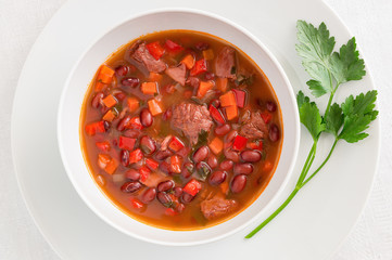 veal and kidney beans stew