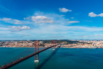 The 25 April bridge (Ponte 25 de Abril) is a steel suspension bridge located in Lisbon, Portugal, crossing the Targus river. It is one of the most famous landmarks of the region.