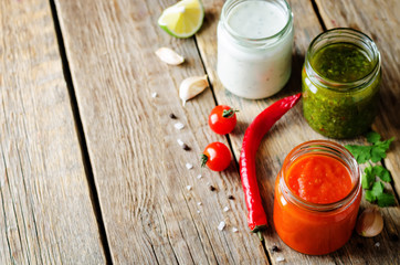 Variation of sauces for meat, poultry or fish