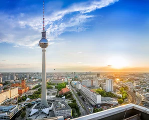 Fotobehang panoramic view at the berlin city center © frank peters