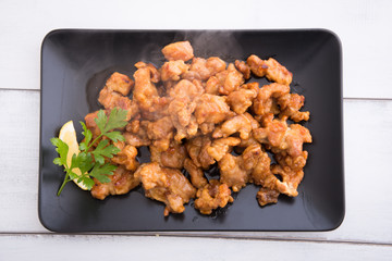 isolated orange chicken