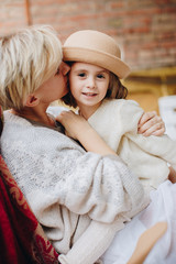 Beautiful young woman with daughter