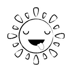 Kawaii sun icon