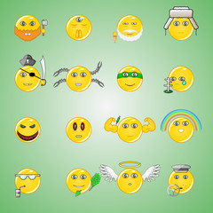 Fototapeta premium Set_Of_Emoticons