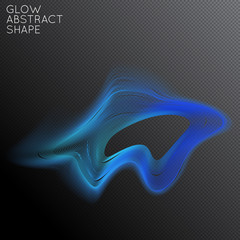 Abstract glow plasma shape