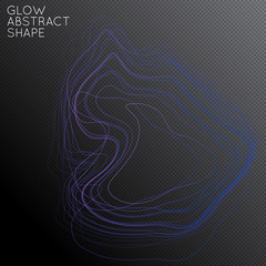 Abstract tangled threads shape