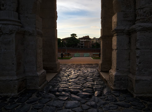 The ancient walls of Verona. Italy.