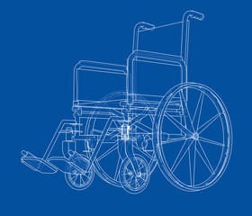 Fototapeta na wymiar Sketch of wheelchair