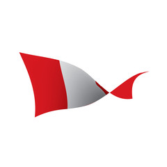 Peru flag, vector illustration