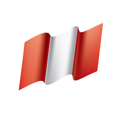 Peru flag, vector illustration