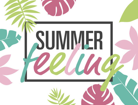 summer feeling – colored card template
