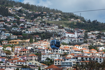 Fototapeta na wymiar Gondola over Funchal