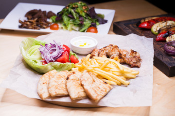 Assorted beer snacks