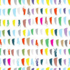 PAINTED STROKE BRUSH. ABSTRACT SEAMLESS VECTOR PATTERN. HIPSTER HAND DRAW WATERCOLOR ARTISTIC TEXTURE ON WHITE BACKGROUND