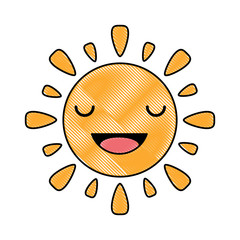 Kawaii sun icon