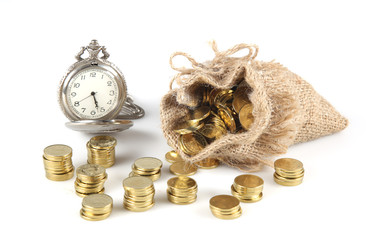 coins on the white background. money concept . turkish lira concept.