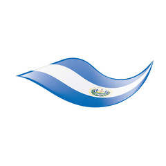 Salvador flag, vector illustration