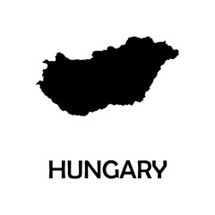 Obraz premium High detailed vector map - Hungary