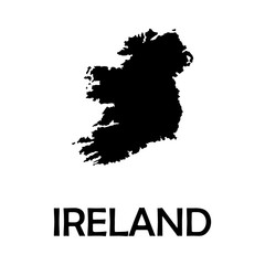 Vector map-Ireland country on white background.